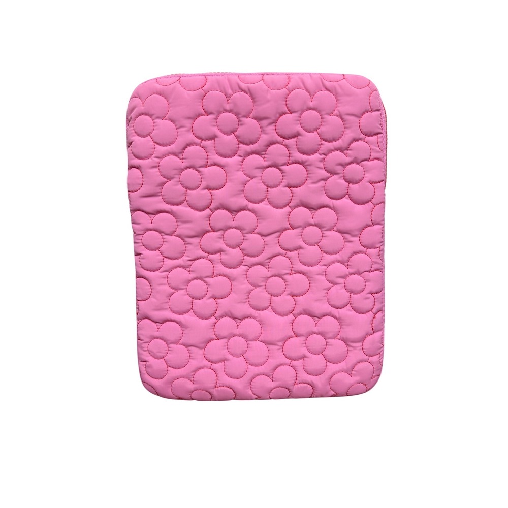 Heyday Pink Quilted Daisy Tablet Sleeve Case for 12.9 inch iPad Pro Pink Floral